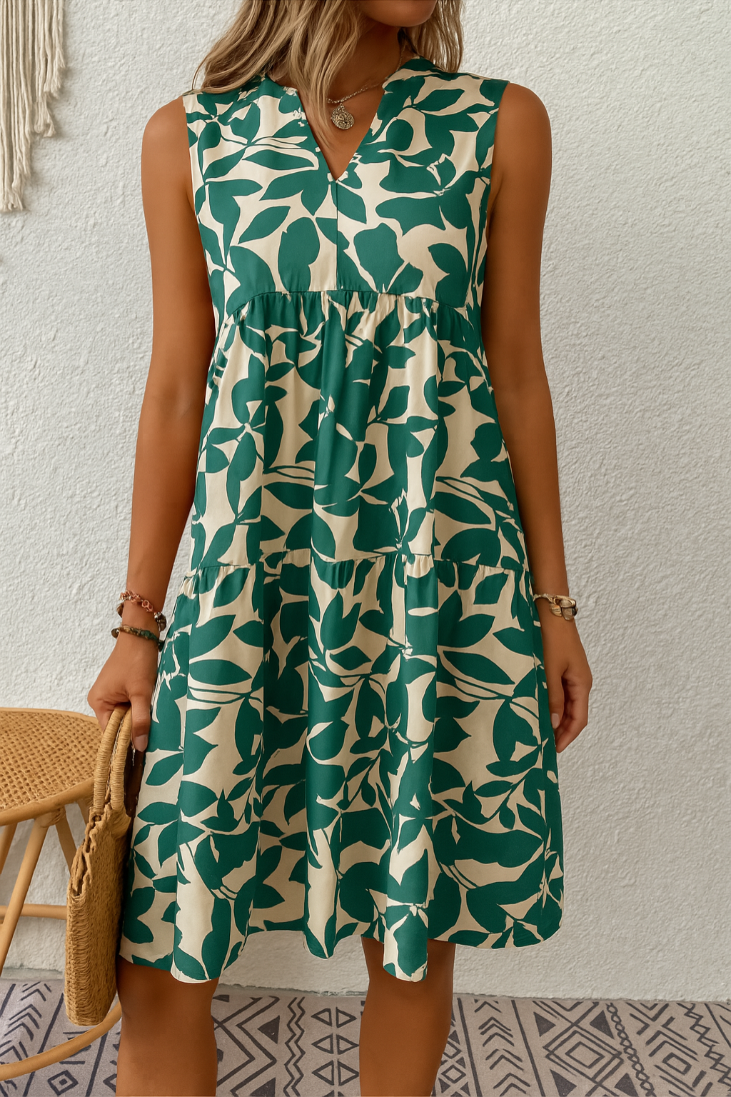 Sunelva™ - Zomerlijk Chic Midi-jurk