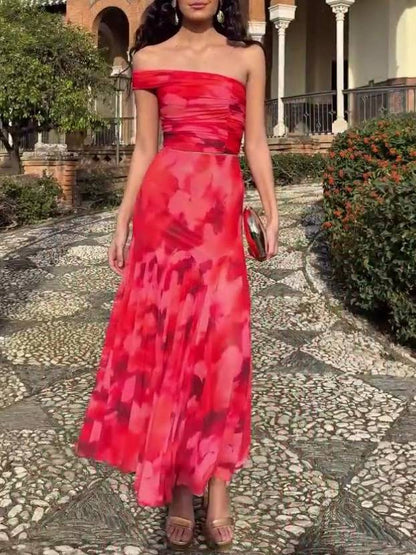 Uniek Gedrukt Tube Top En Rok Twee-Delige Set