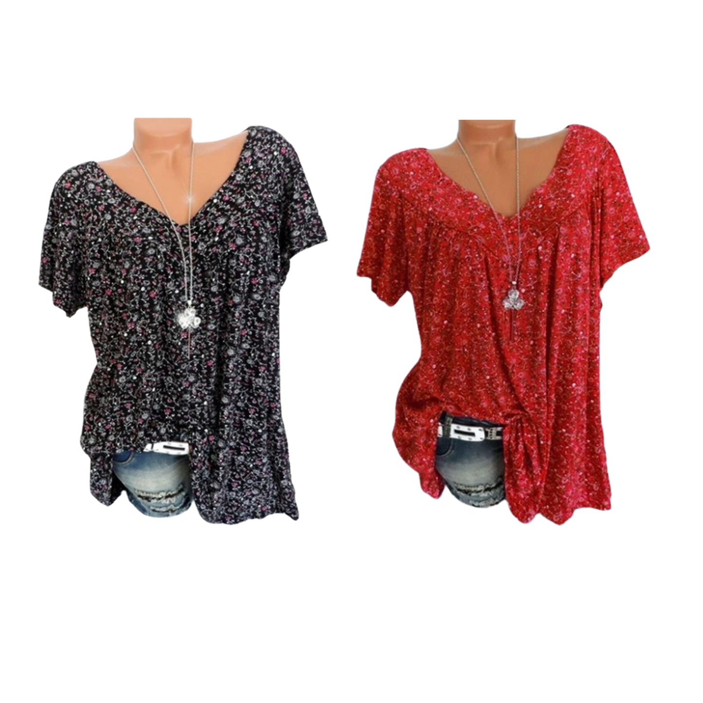 💥Lente-mode met korte mouwen en print