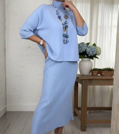 Marlene™ - Brei-set met Geribde Rok