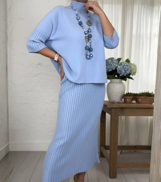 Marlene™ - Brei-set met Geribde Rok