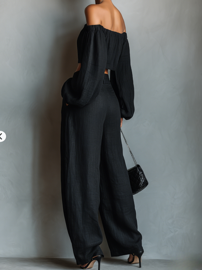 Lexie | Elegante Linnen Blouse en Broek Set