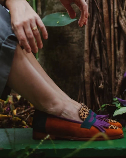 Birgit | Loafer met Fransen en Dierenprint