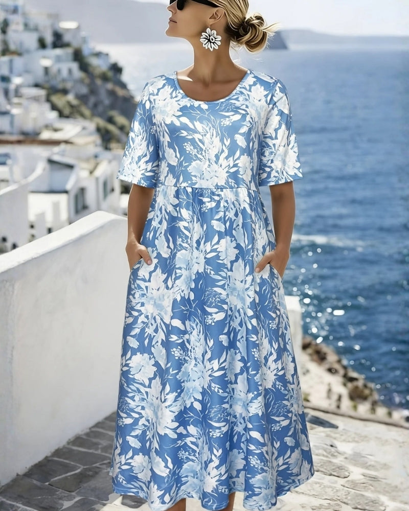 Irene | Midi Boho Jurk met Kust Inspiratie
