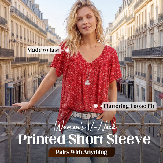 💥Lente-mode met korte mouwen en print