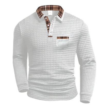 Sommerfeld | Geruit poloshirt met lange mouwen