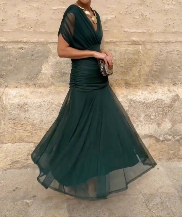 Lady™ - Elegante Maxijurk voor feestelijke gelegenheden met V-hals