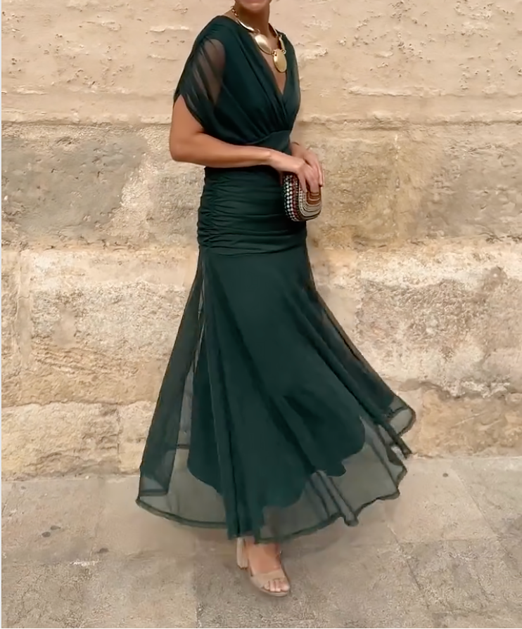 Lady™ - Elegante Maxijurk voor feestelijke gelegenheden met V-hals