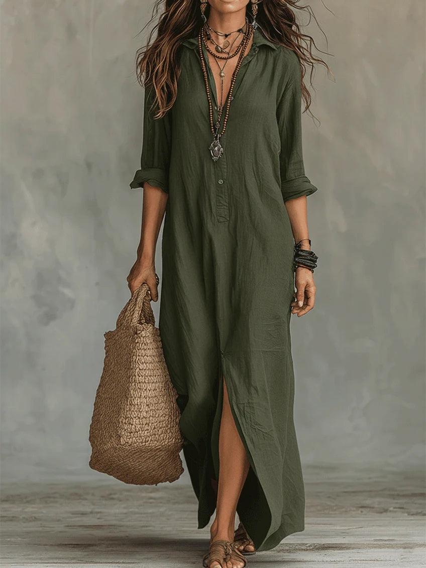 Soline | Oversized Zwarte Maxi Jurk