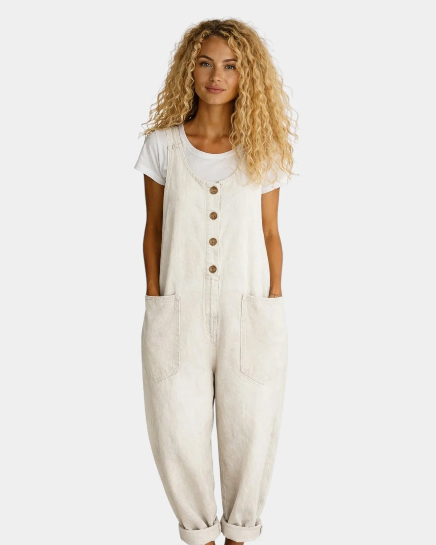 Lorena | Vintage gewassen denim overall
