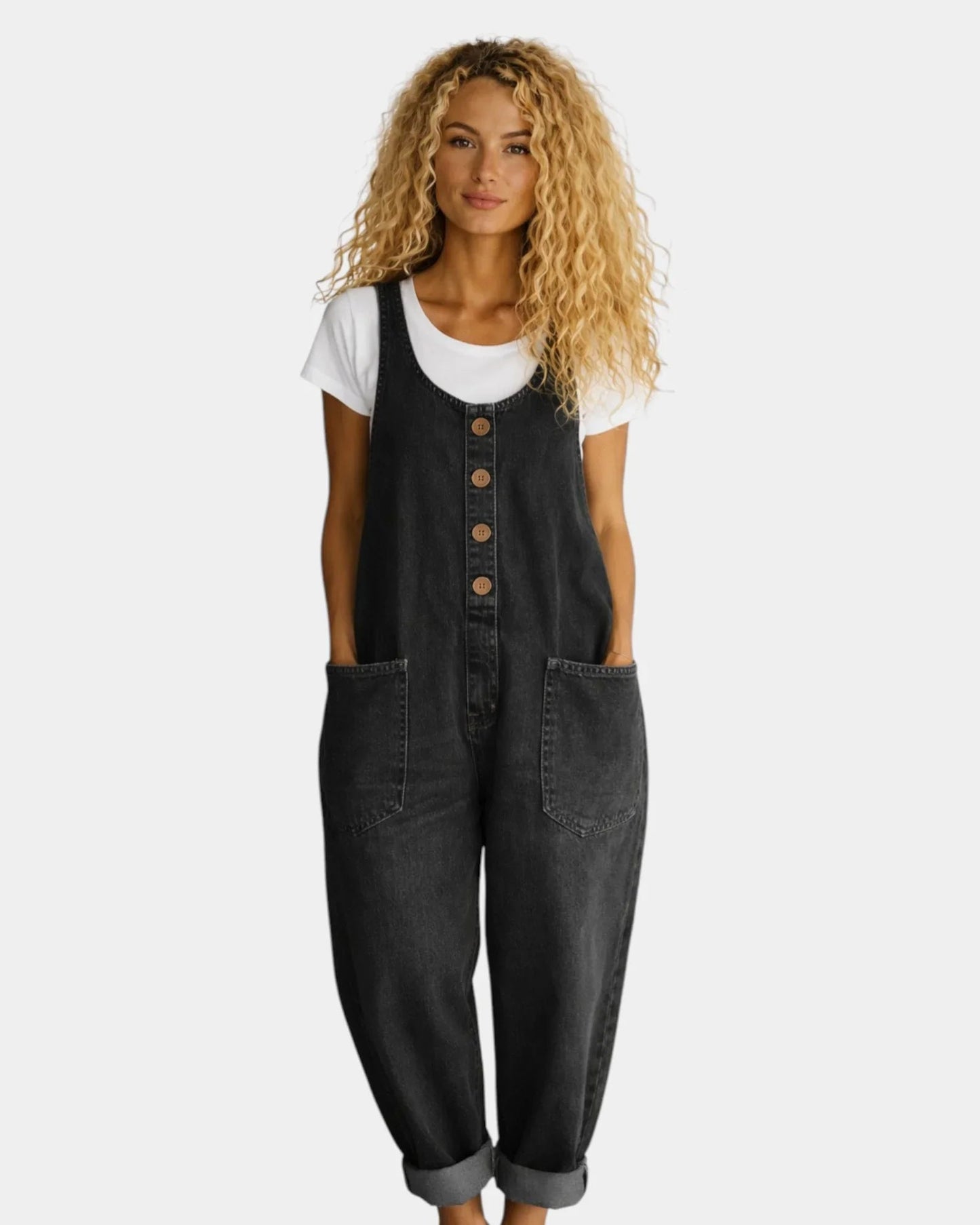 Lorena | Vintage gewassen denim overall
