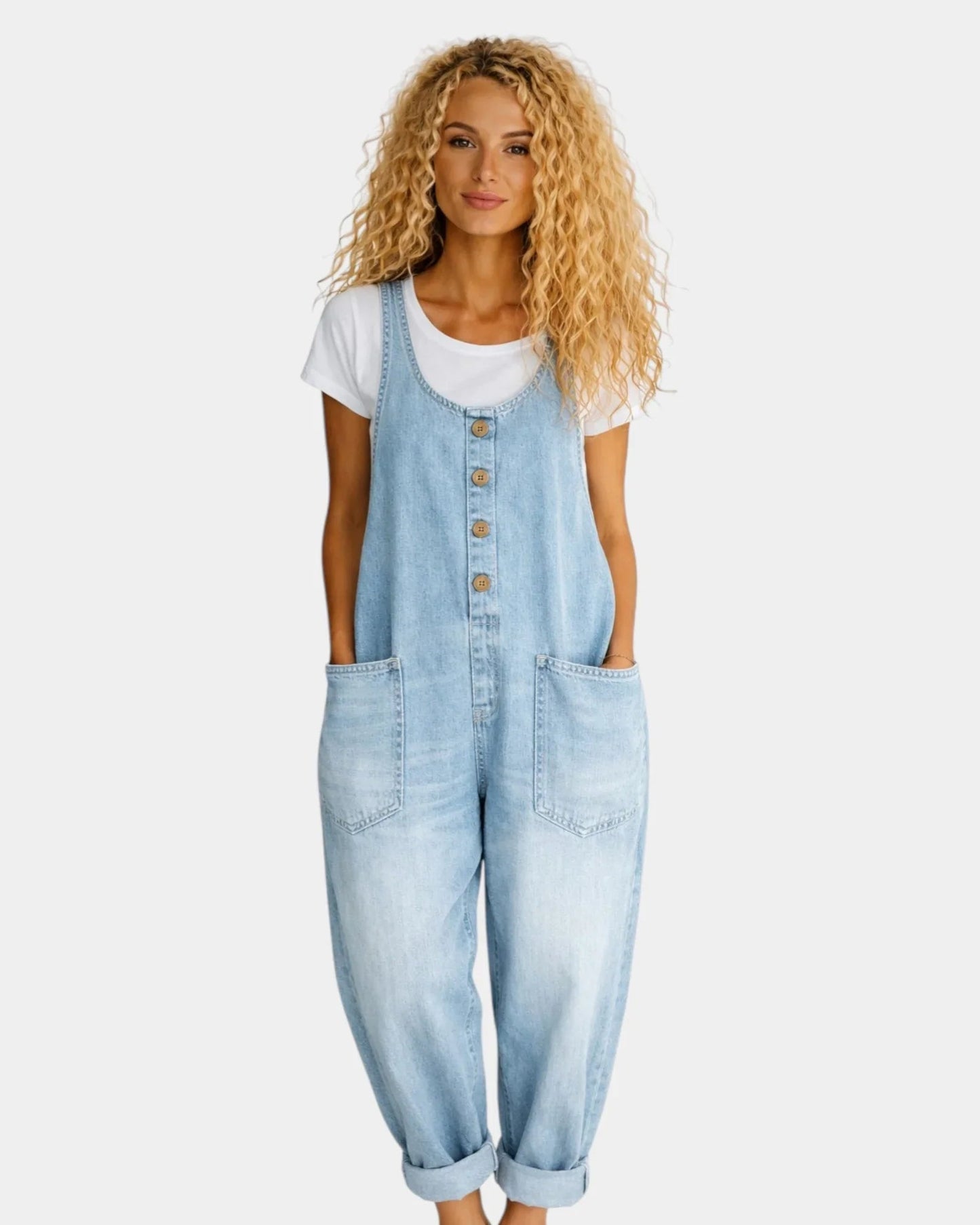 Lorena | Vintage gewassen denim overall