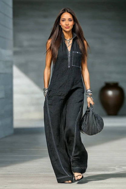 Vakantie Stijl Kleurcontrast Jumpsuit