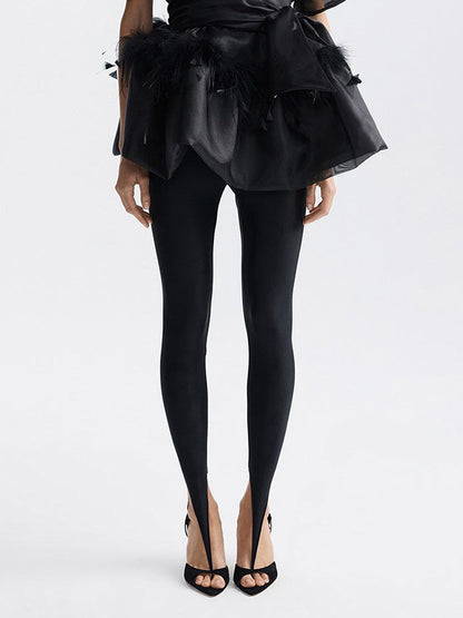Elegante Veer Organza Top Tweedelige Set