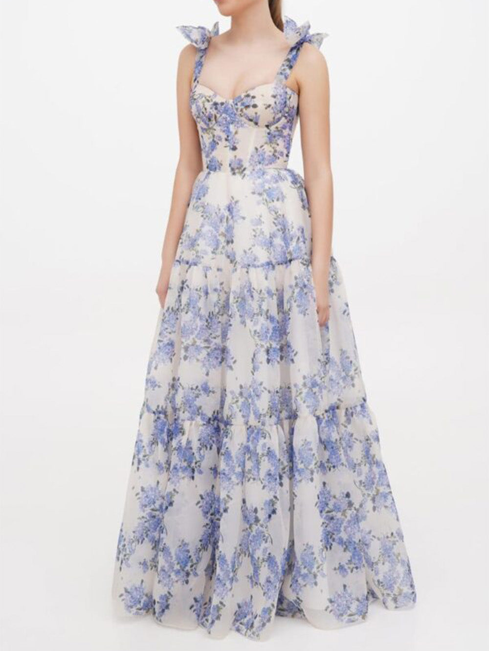 Bloem Maxi Tie-strap Jurk