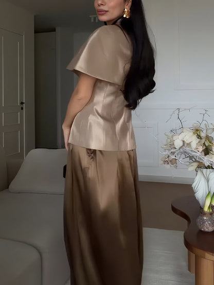 Exquise Turtleneck Sjaal Top