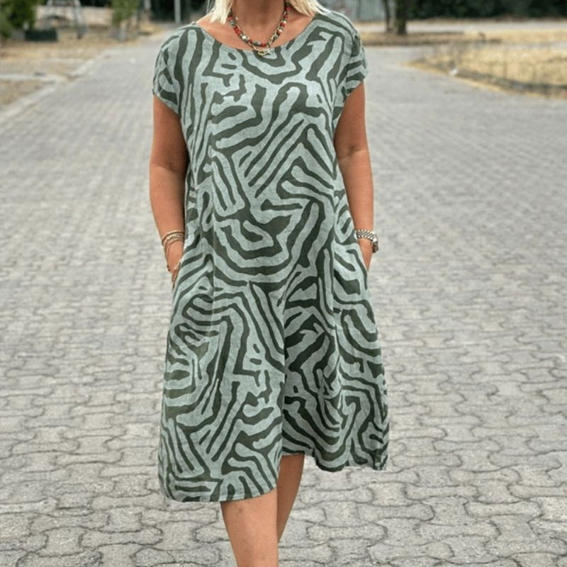 Alie™ - Zomerkleed met Ronde Hals