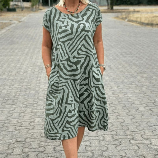 Alie™ - Zomerkleed met Ronde Hals