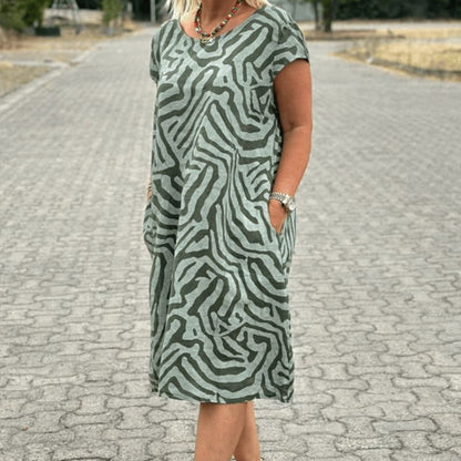 Alie™ - Zomerkleed met Ronde Hals