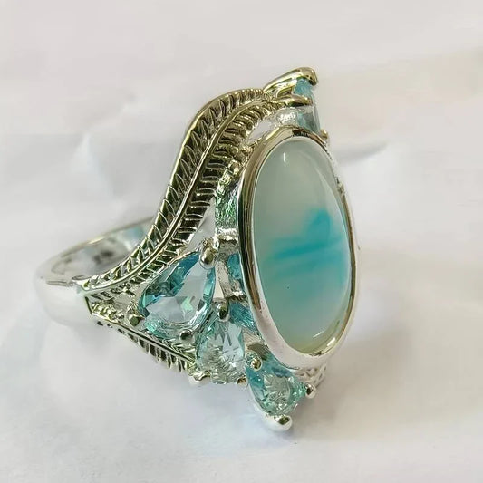 Vintage Ring in Turquoise Opal
