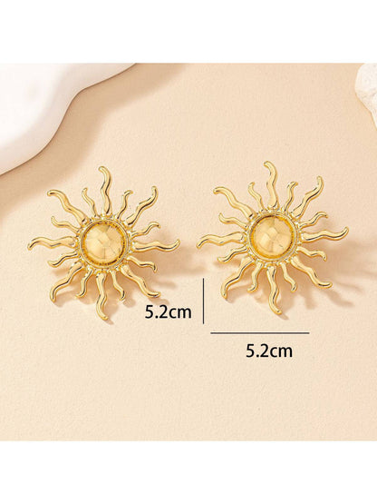 Vintage Zonne Stud Oorbellen