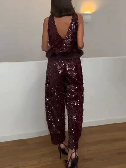 Exquise Pailletten Tweedelige Set