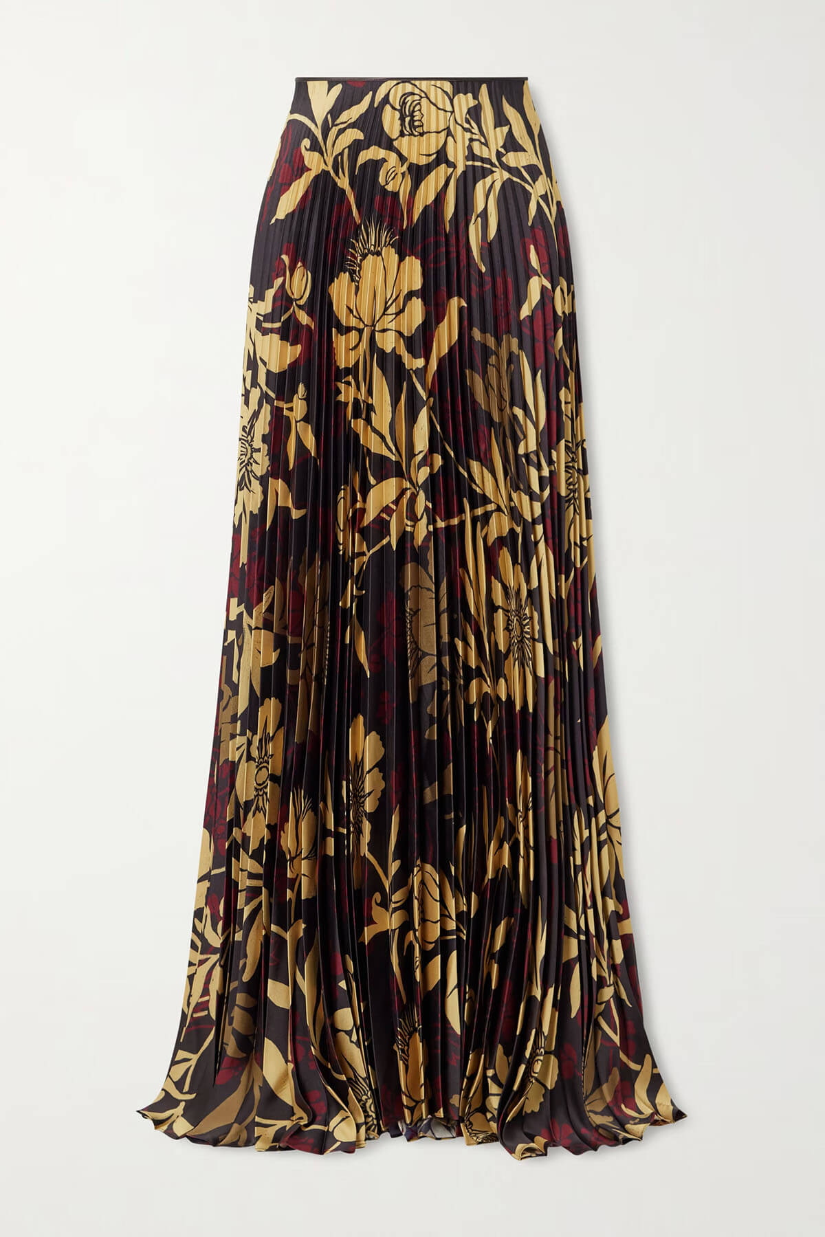Elegante Satijnen Plissé Tanktop en Plissé Gedrukte Twill Rok Set