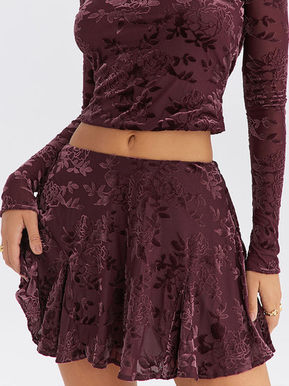 Minirok met delicate bloemenprint