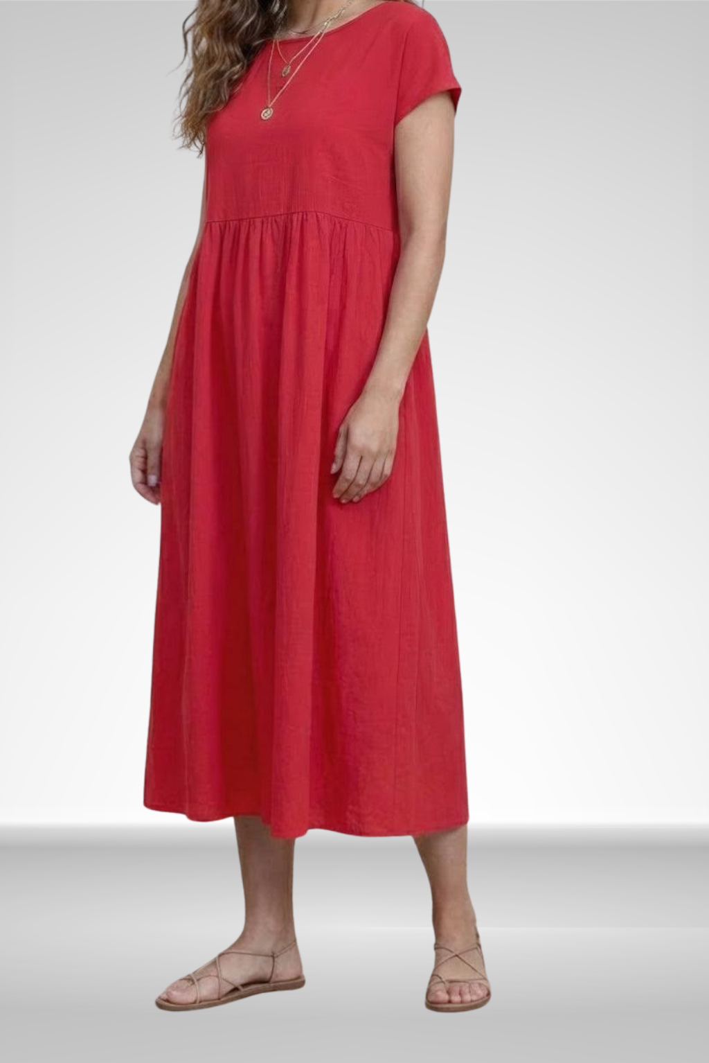 Taylor | Geplooide Midi Jurk