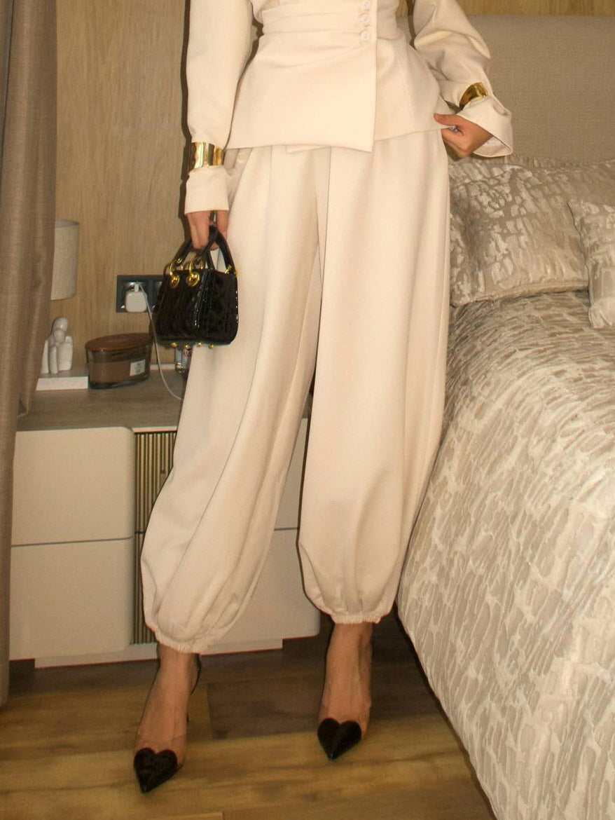 Elegante Asymmetrische Blazer Tweedelige Set
