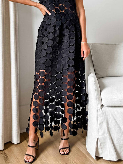Casual Geborduurde Elastische Taille Tassel Lange Rok