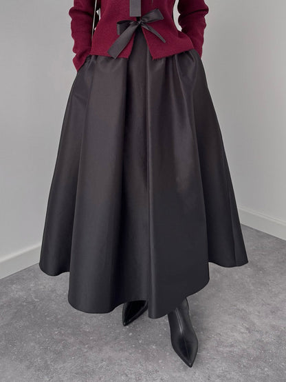 Elegante Cape-Schouder Shirt En Asymmetrische A-Lijn Midi Rok Set