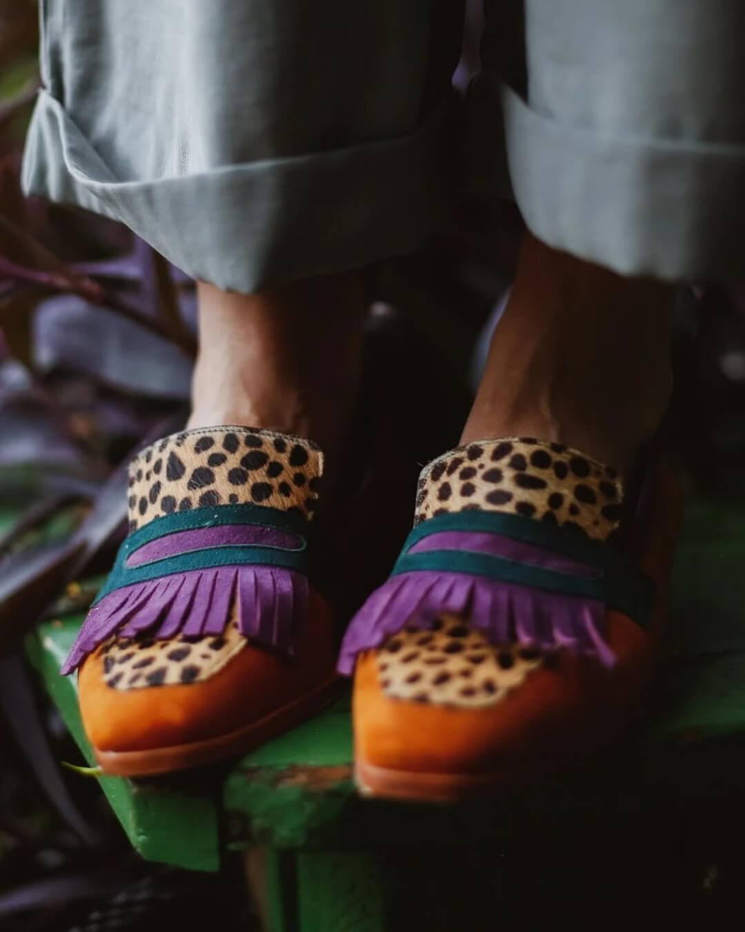 Birgit | Loafer met Fransen en Dierenprint