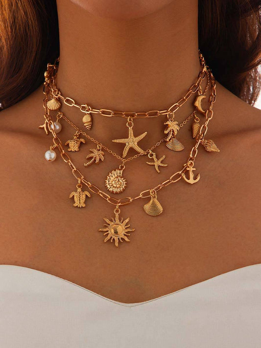 Ocean Element Meerlaags Ketting