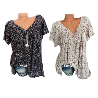💥Lente-mode met korte mouwen en print