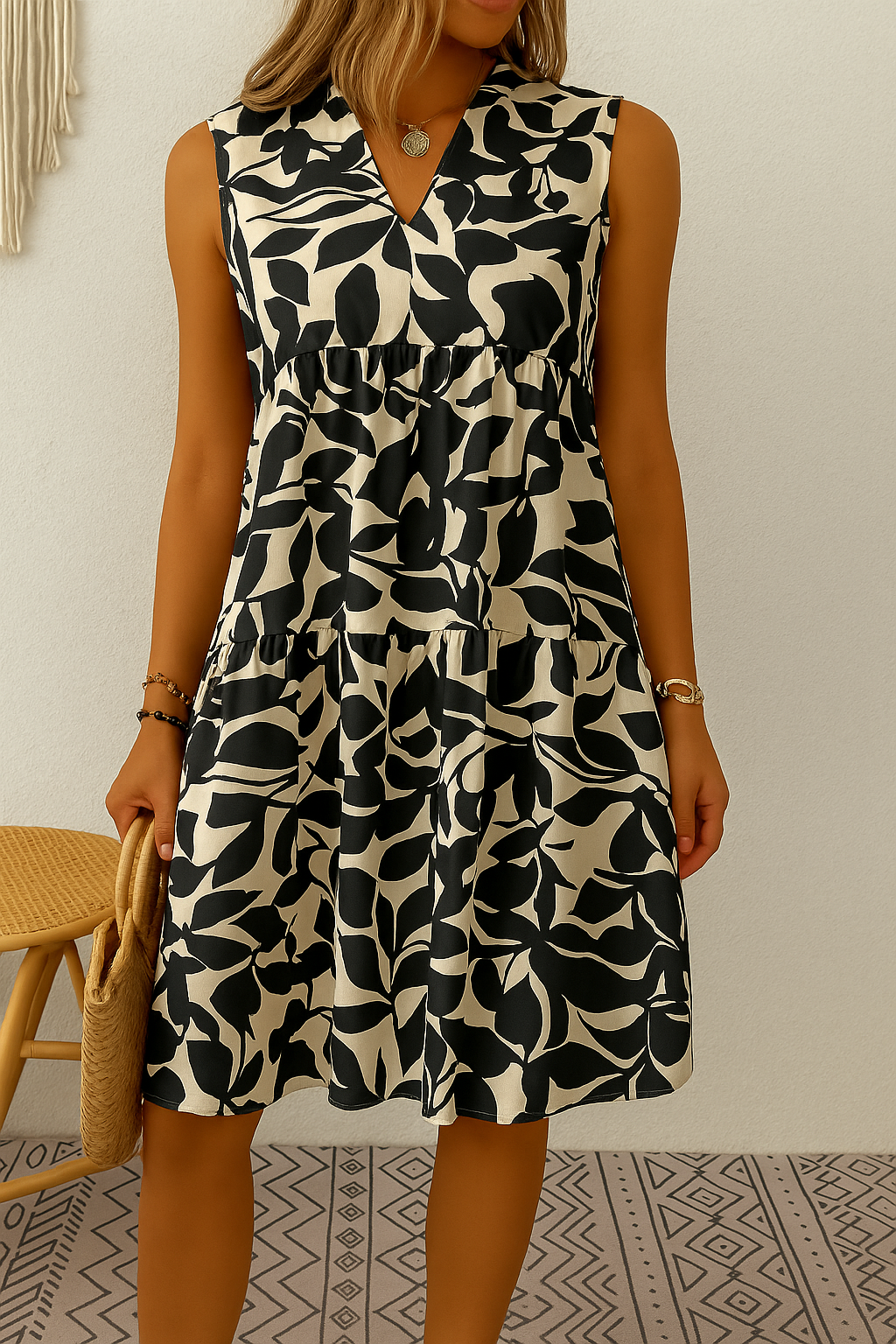 Sunelva™ - Zomerlijk Chic Midi-jurk