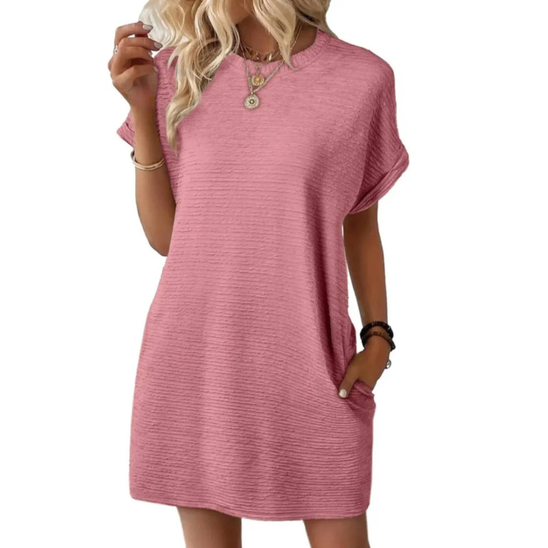 Ivay™ – Minimalistisch Zomerjurk met Ronde Hals
