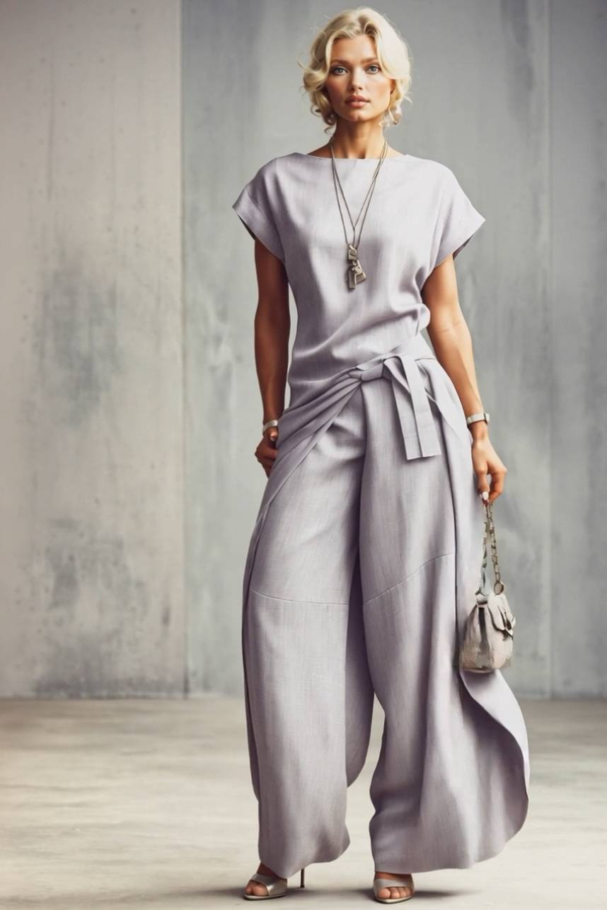 Korte Mouwen Top En Cocoon Broek Set