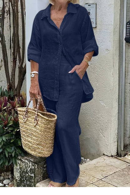Isadora | Linnen Shirt & Broek Set
