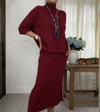 Marlene™ - Brei-set met Geribde Rok