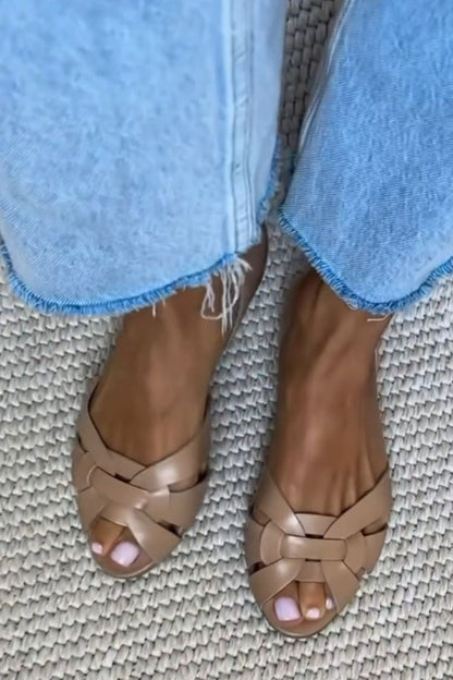 Serafina Gevlochten Sandalen Natuur Comfort