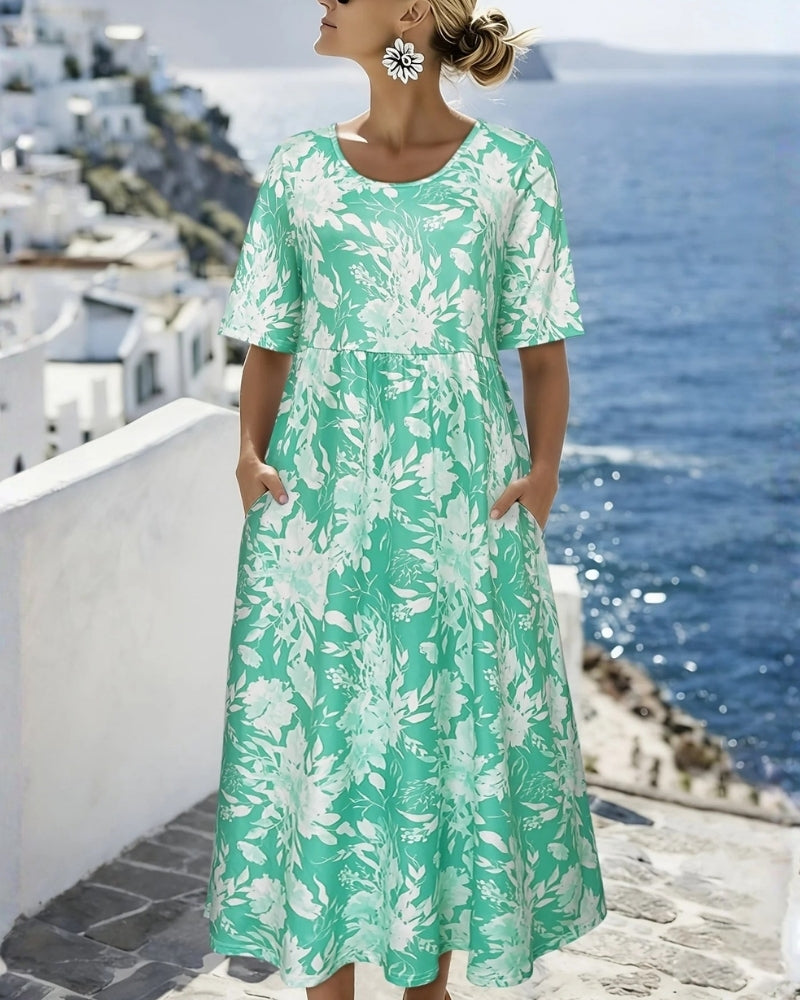 Irene | Midi Boho Jurk met Kust Inspiratie