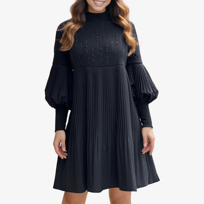 Avelyn™ - Elegante Plisséjurk met Lantaenmouwen voor Dames