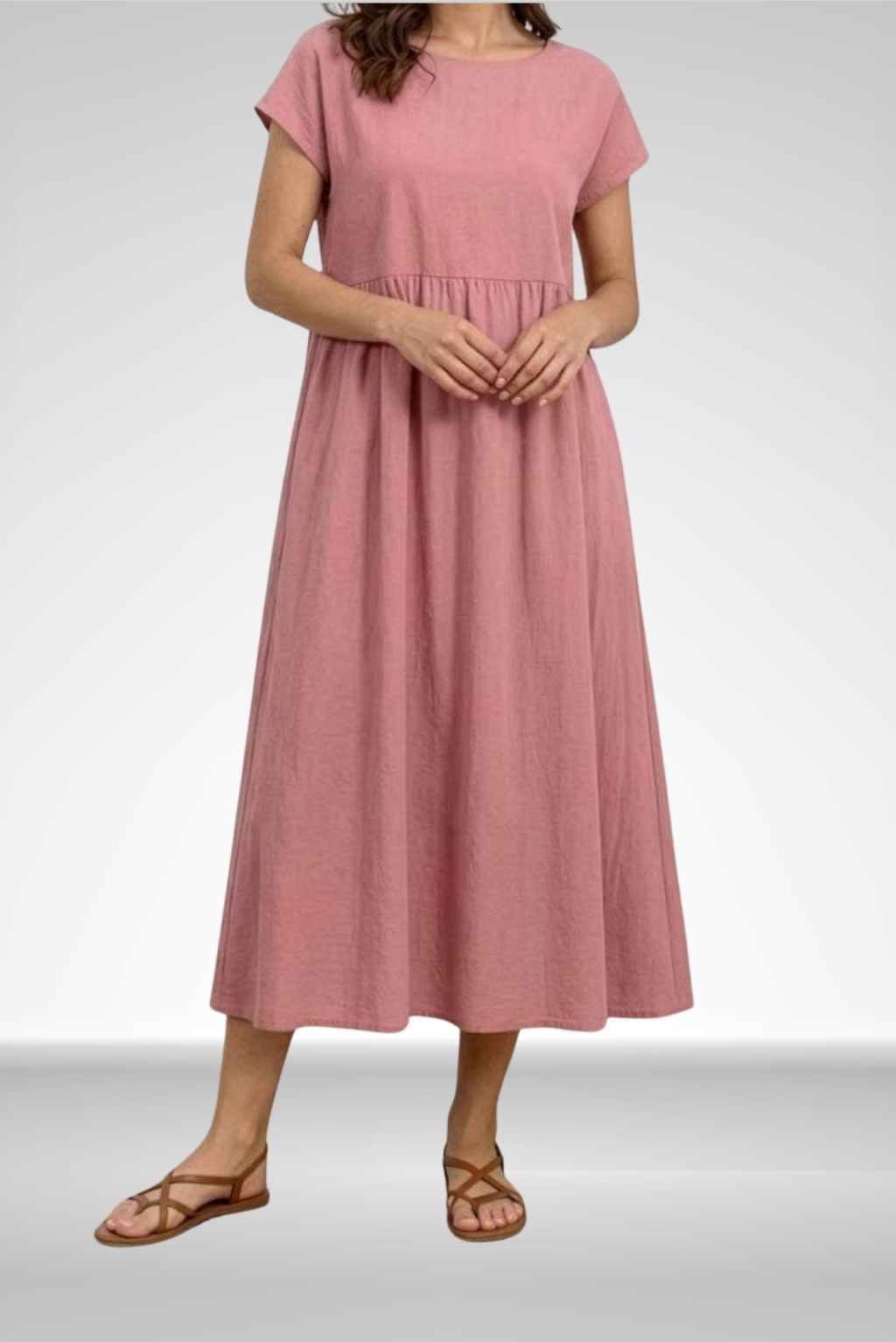 Taylor | Geplooide Midi Jurk