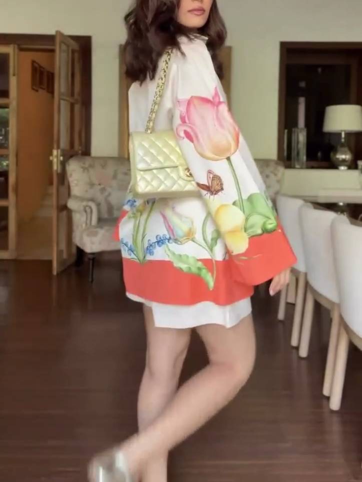 Uniek Print Shirt En Shorts Pak
