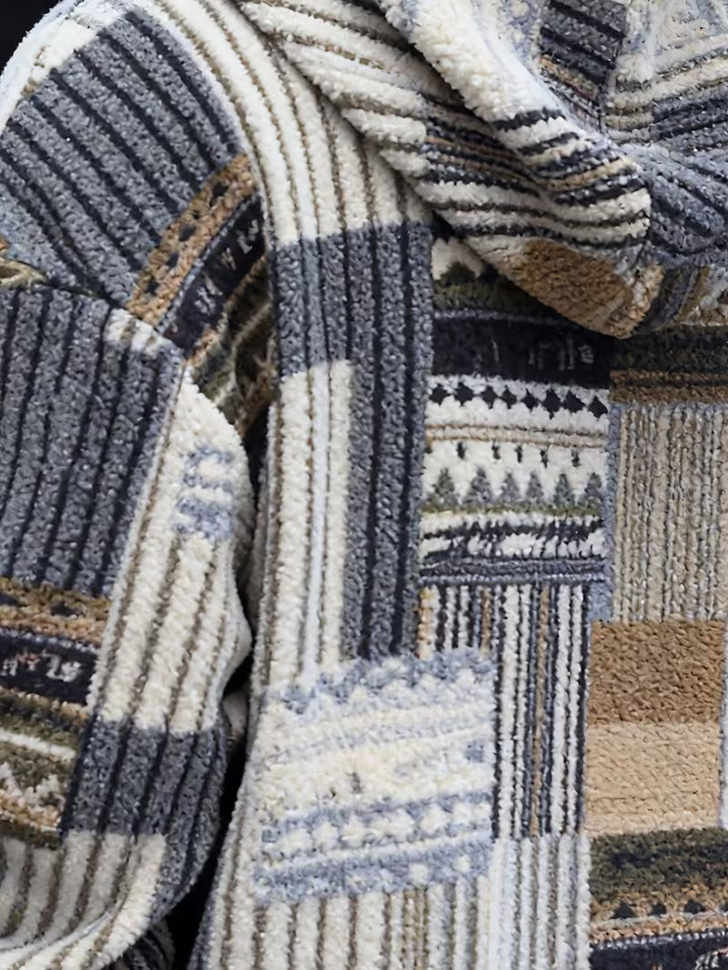 Silvain - Hoodie met capuchon en rits, bedrukt