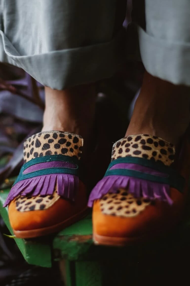 Birgit | Loafer met Fransen en Dierenprint