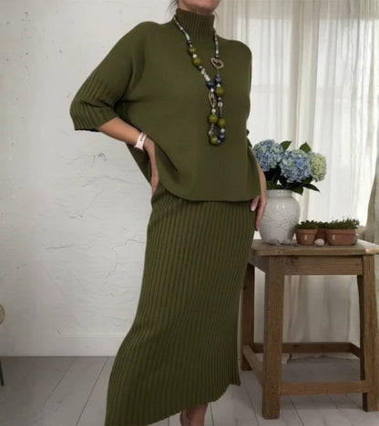 Marlene™ - Brei-set met Geribde Rok