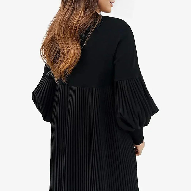Avelyn™ - Elegante Plisséjurk met Lantaenmouwen voor Dames
