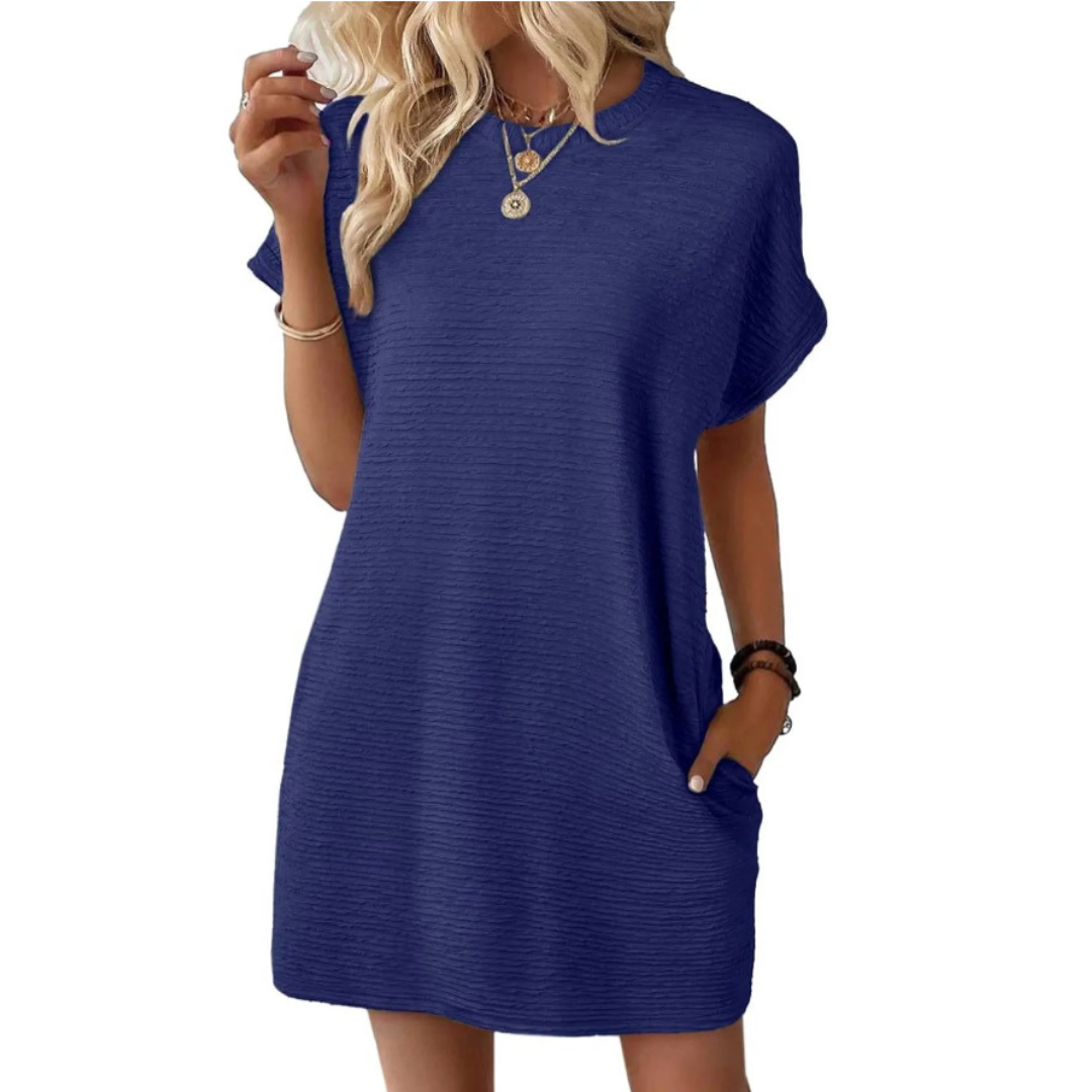 Ivay™ – Minimalistisch Zomerjurk met Ronde Hals